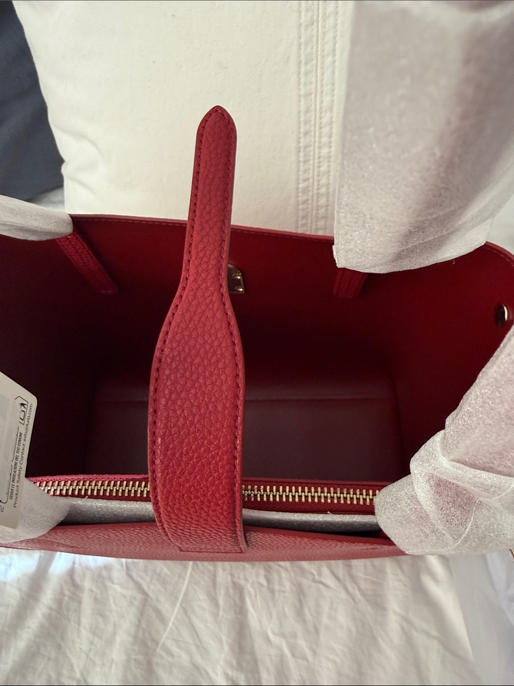 Furla Red Leather Tote Bag - Picture 4 of 4